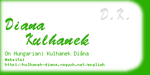 diana kulhanek business card